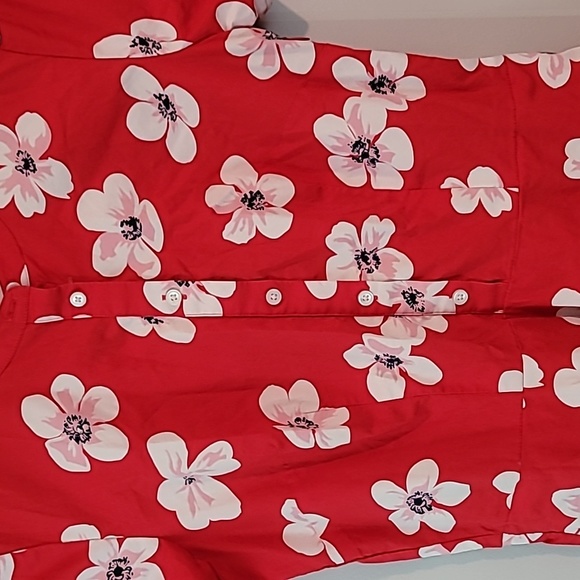 Jcrew red flower size 0 dress - Picture 5 of 8